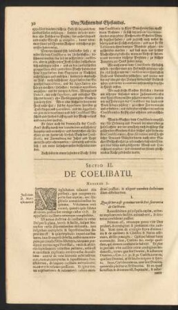 Sectio II. De Coelibatu.