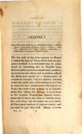 Historical and descriptive narrative of twenty years'residence in South America : Containing travels in Arauco, Chile, Peru, and Colombia, with an account of the revolution, its rise, prozess, and results. 2. (1829). - VIII, 434 S. : 3 Ill.