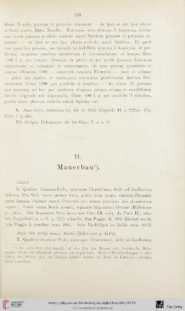 VI. Mauerbau