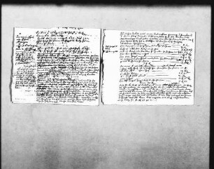 Gutachten und Kostenvoranschlag für die Erneuerung der beiden Hundezwinger am Schloss, 23. August 1633 (Quart); Notizen (Quart) mit aufgeklebtem Zettel zur Mauer im Garten des Pfarrhauses
