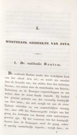 I. Westelijk gedeelte van Java
