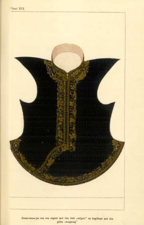 Plaat XIX. Groot-tenue-jas van een regent met den titel "adipati" ...