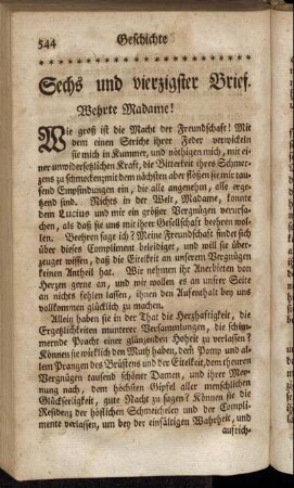 Sechs und vierzigster Brief. - Neun und vierzigster und letzter Brief.