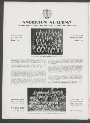 Anderson Academy - Escuela anglo-uruguaya para niños y niñas por separado
