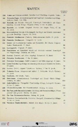 Waffen (Nr. 250-281)