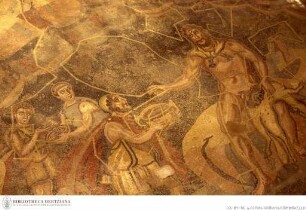 Odysseus bietet Polyphemus Wein an