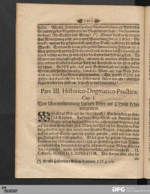 Pars III. Historico-Dogmatico-Practica.