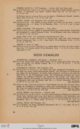 Neue Gemälde (Nr. 845-1083)