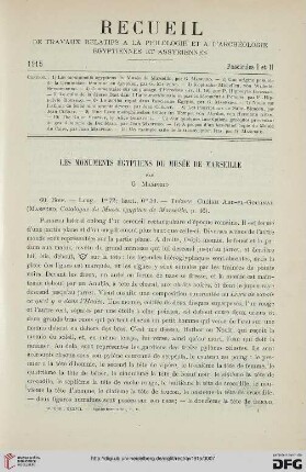 37: Les monuments égyptiens du Musée de Marseille