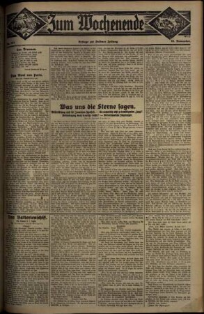 Zweite Ausgabe vom Sonntag, den 23. November 1930.