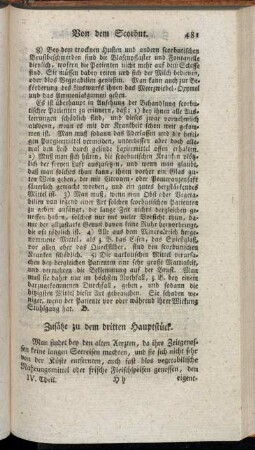 Zusätze zu dem dritten Hauptstück.