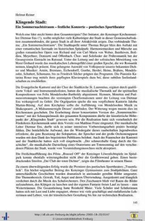 Klingende Stadt: Ein Sommernachtstraum - festliche Konzerte - poetisches Sporttheater
