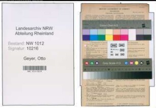Entnazifizierung Otto Geyer , geb. 09.02.1902 (Stadtsekretaer)