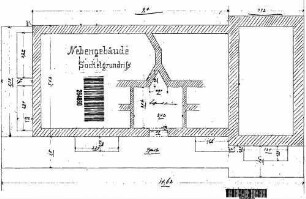Storzingen: Nebengebäude Detail Sockel-Grundriß