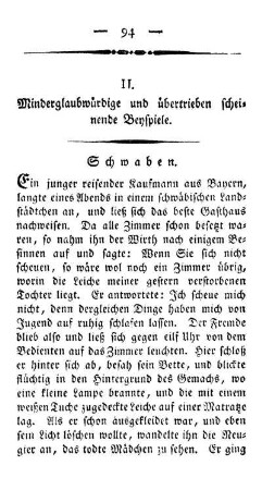 II. Minderglaubwürdige und übertrieben scheinende Beyspiele