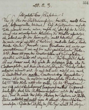 Briefe an den Verlag Schafstein & Co