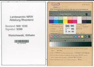 Entnazifizierung Wilhelm Warschewski , geb. 03.09.1896 (Angestellter)