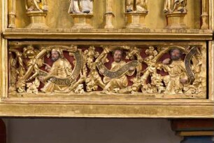 Jakobusaltar — Marienkrönung zwischen Heiligen — Wurzel Jesse und Personen aus dem Alten Testament