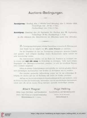 Auctions-Bedingungen