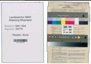 Entnazifizierung Anna Keusen , geb. 21.11.1914 (Postangestellte)