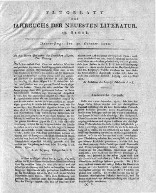 Akademische Chronik.
