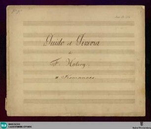Guido et Ginevra. Excerpts. Arr - Don Mus.Ms. 606 : V, pf