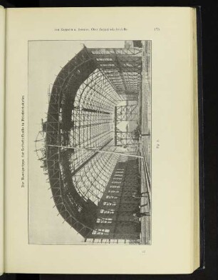 Das Eisengerippe der Luftschiffhalle in Friedrichshafen. Fig. 1.