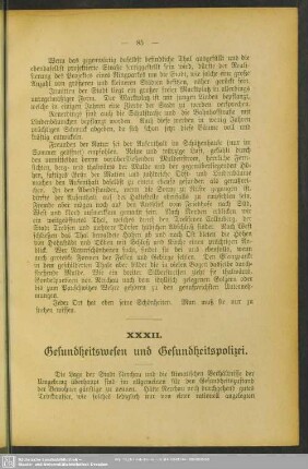 XXXII. Gesundheitswesen und Gesundheitspolizei