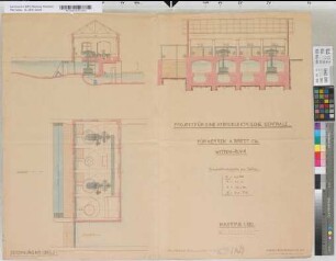 Wasserkraftanlage der Firma Bredt und Co. in Witten. S. auch Begleitmaterial unter RWD Nr. 3.: Projekt für eine hydroelektrische Centrale für A. Bredt & Cie, Witten [Turbinen]. Gefertigt Heidenheim den 6.5.1913. Anerkannt Witten den 9. März 1914. S. auch Begleitmaterial unter RWD Nr. 3.