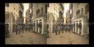 Belebte Straße mit Handwerksgeschäften, Kerkyra, Korfu