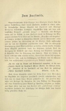 Zum Facsimile