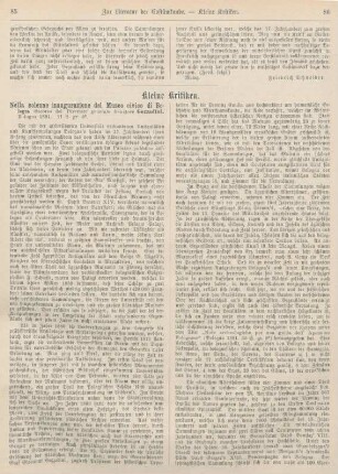 85-88 Kleine Kritiken