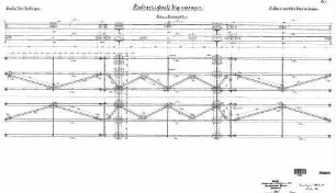 Sigmaringen: Empfangsgebäude Bahnsteigdach Pfetten und Windverband