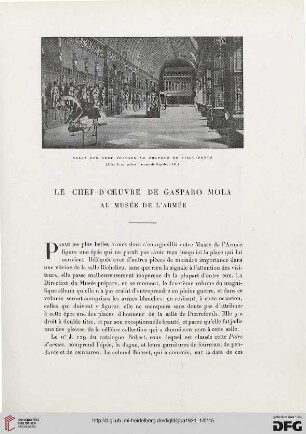 5. Pér. 9.1924: Le chef-d'œvre de Gasparo Mola au Musée de l'Armée