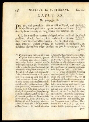 Caput XX. De fideiussoribus