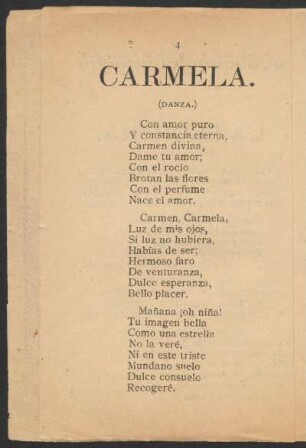 Carmela. : (Danza.)