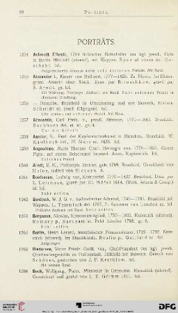 Porträts (Nr. 1254-1563)