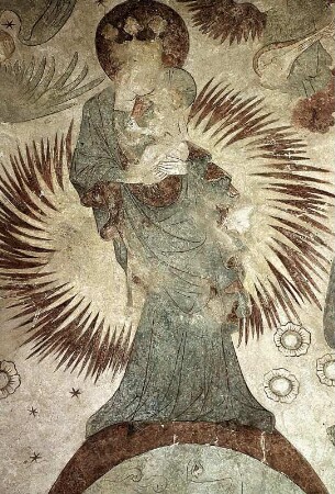 Madonna in der Mandorla auf einer Mondsichel