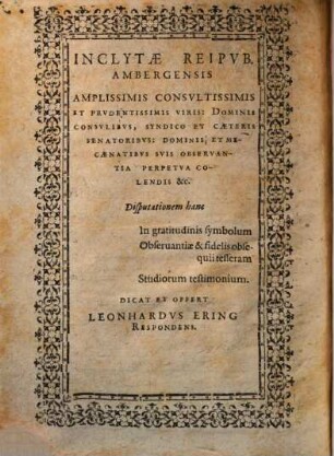 De servitutibus personalibus : Disputatio Ex Libro VII. Pand.