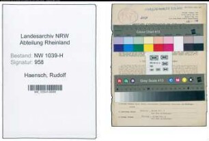 Entnazifizierung Rudolf Haensch , geb. 10.12.1921 ()