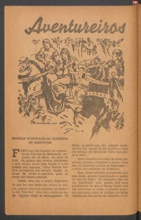 Aventureiros eternos : Ricardo Coração de Leão, o glorioso rei de Inglaterra, em marcha com seus cruzados á conquista da Terra Santa. [Grande novella - Primeira parte]