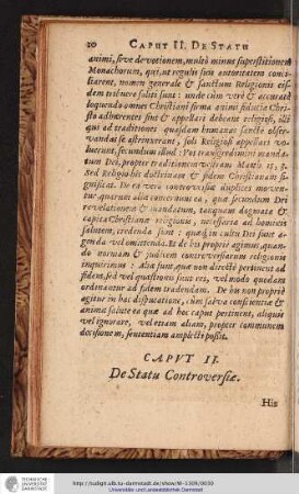 CAPUT II. [Controversiae]