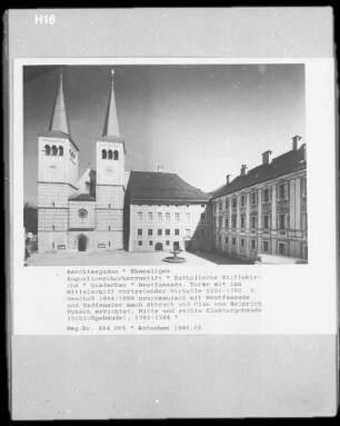 Ehemaliges Augustinerchorherrenstift & Schloss Berchtesgaden — Katholische Stiftskirche & Ehemalige Augustinerchorherrenkirche Sankt Peter und Johannes der Täufer — Westfassade