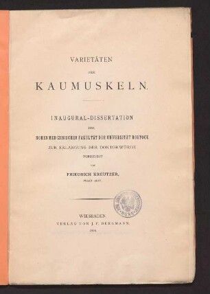 Varietäten der Kaumuskeln