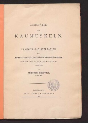 Varietäten der Kaumuskeln