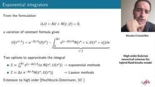 High order Eulerian numerical schemes for hybrid fluid-kinetic model