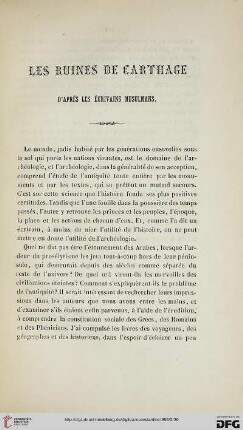 2: Les ruines de Carthage d'après les écrivains musulmans