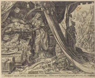 Judith erschlägt Holofernes, Blatt 6 aus der Folge "Die Geschichte von Judith und Holofernes"