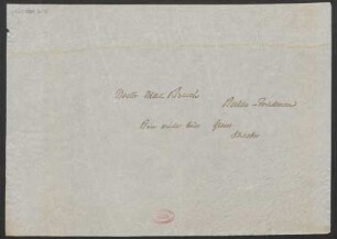 Brief an Max Bruch : o.D.