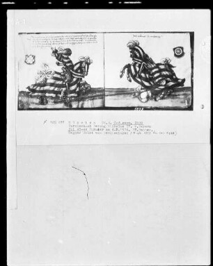 Turnierbuch Herzog Wilhelms 4. — Turnier am 4. Februar 1516, Folio 43-44